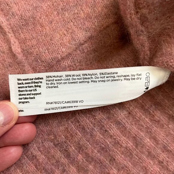 Eileen Fisher Mohair Blend Longline Cardigan Pink 2X Wool Mohair - Picture 9 of 12